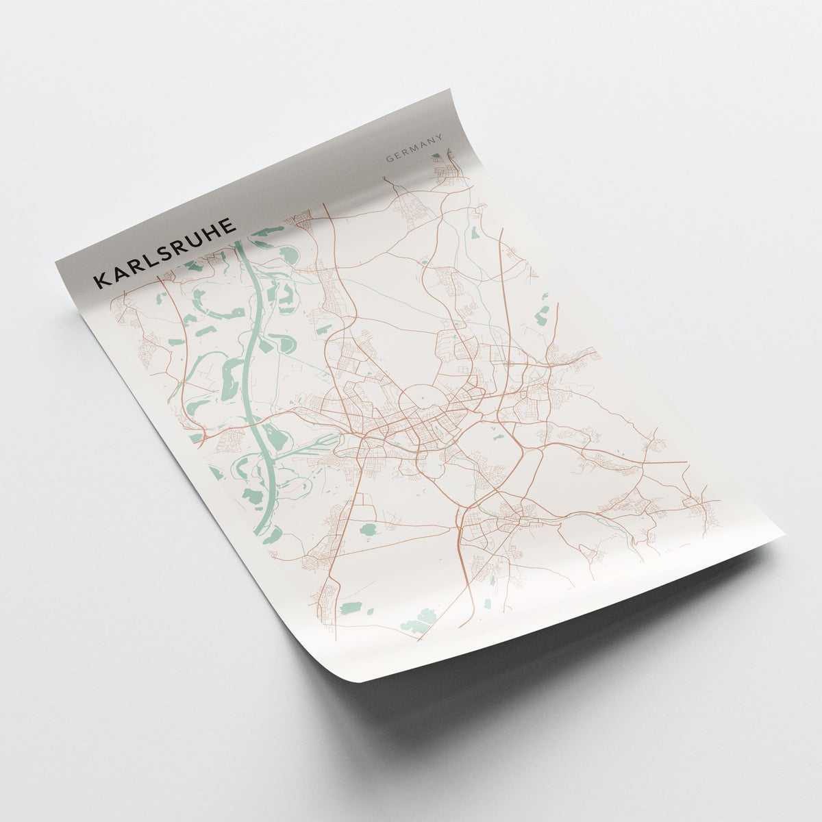 karlsruhe germany map poster - image 4