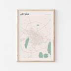 astana, kazakhstan map poster - image 1