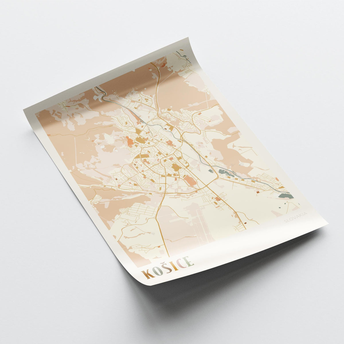 kosice slovakia map poster - image 4