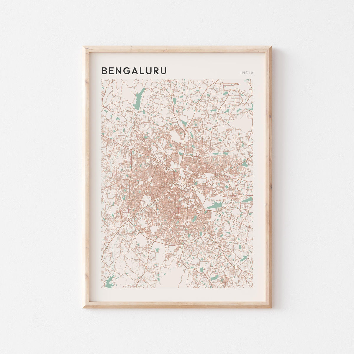 bengaluru, india map poster - image 1