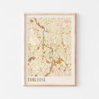 toulouse france map poster - image 1
