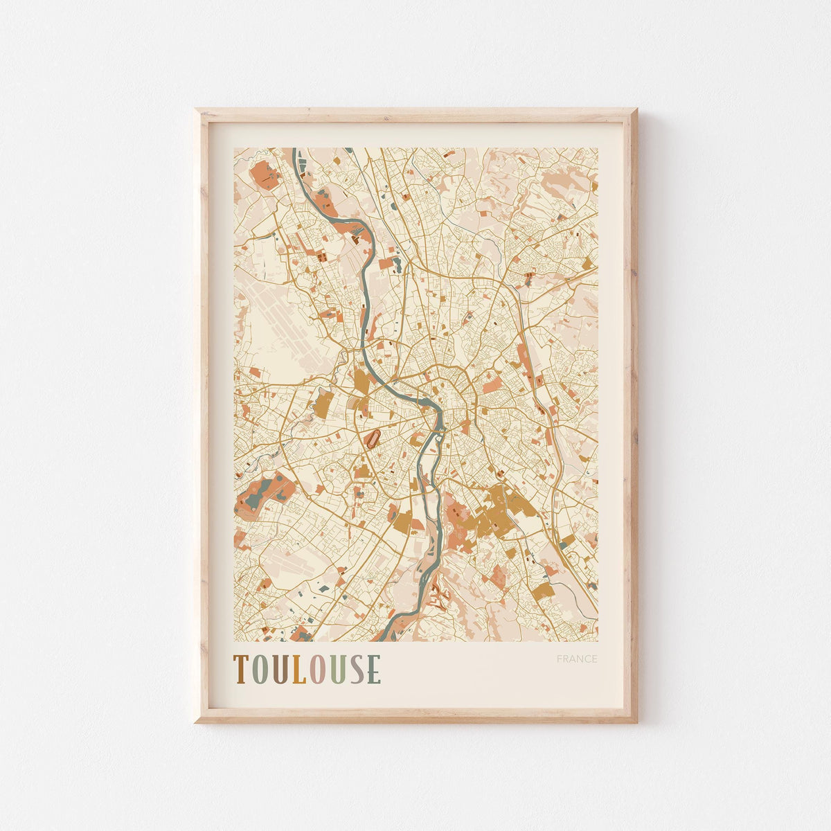 toulouse france map poster - image 1