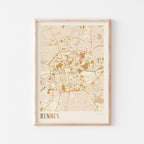 rennes france map poster - image 1