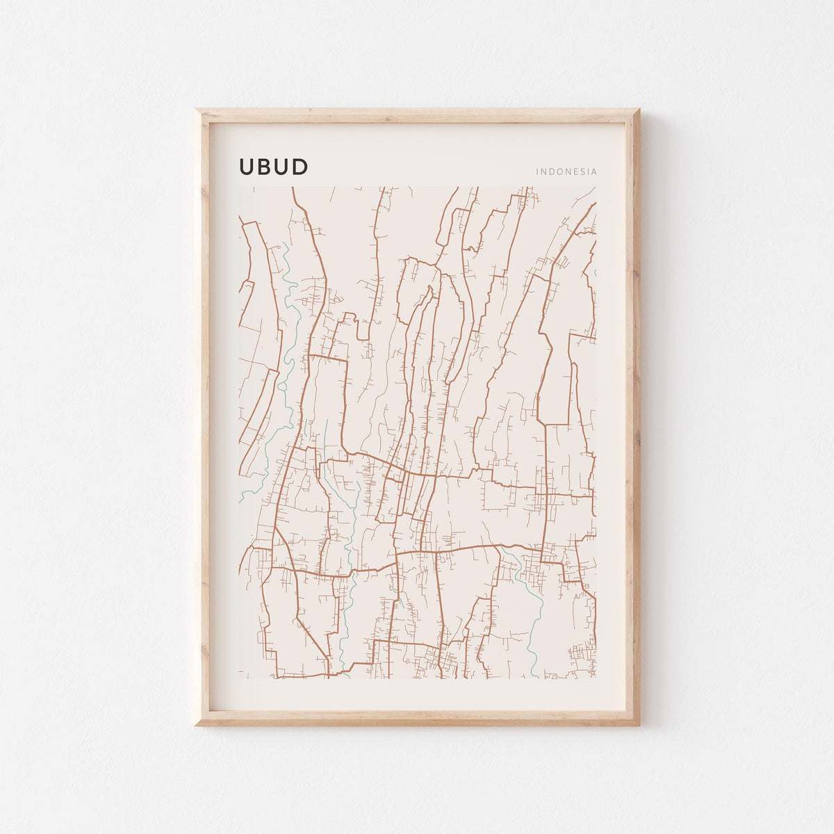 ubud, indonesia map poster - image 1