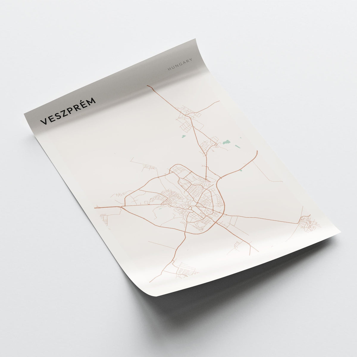 veszprem hungary map poster - image 4
