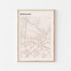 bergamo italy map poster - image 1
