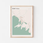 port vila, vanuatu map poster - image 1