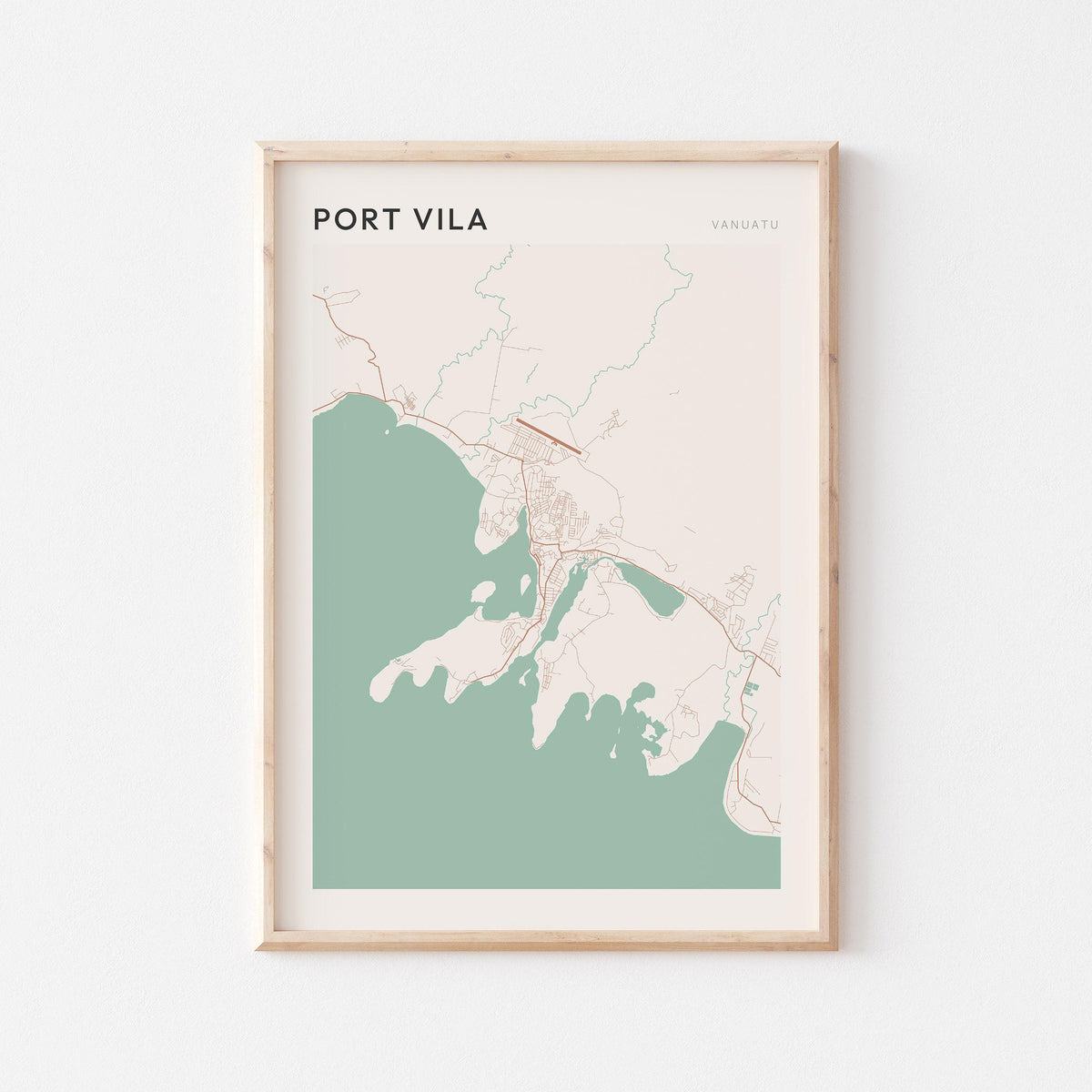 port vila, vanuatu map poster - image 1