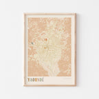 yaounde, cameroon map poster - image 1