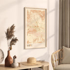 skopje north macedonia map poster - image 2
