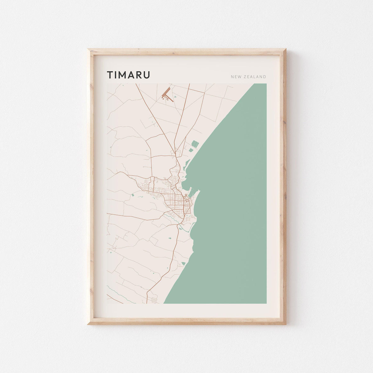 timaru, new zealand map poster - image 1