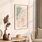 taichung, taiwan map poster - image 2