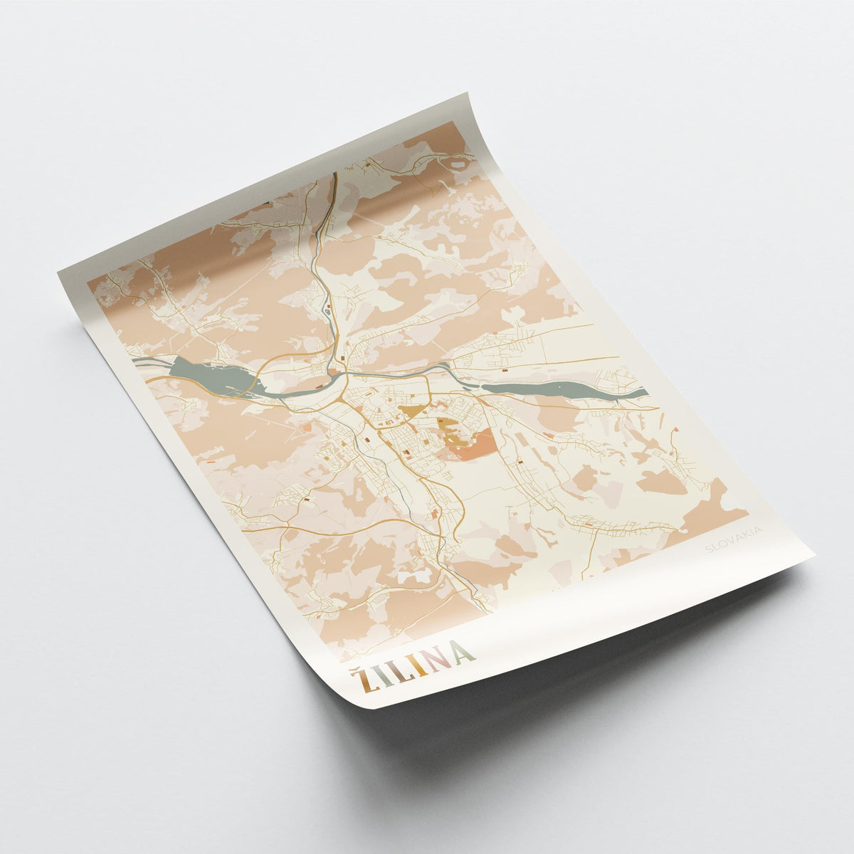 zilina slovakia map poster - image 4