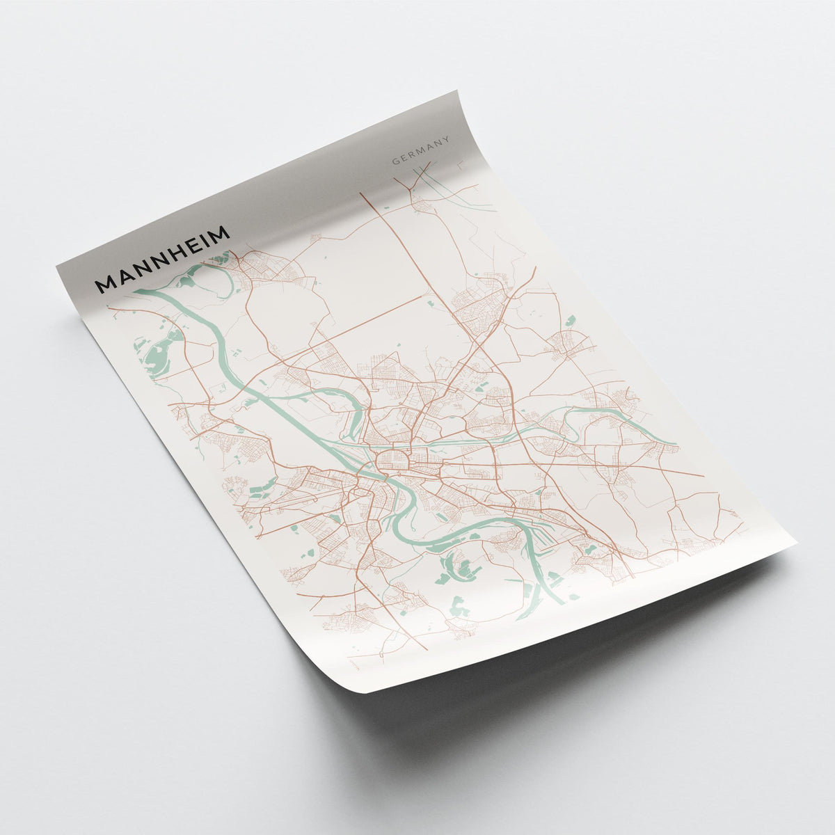mannheim germany map poster - image 4