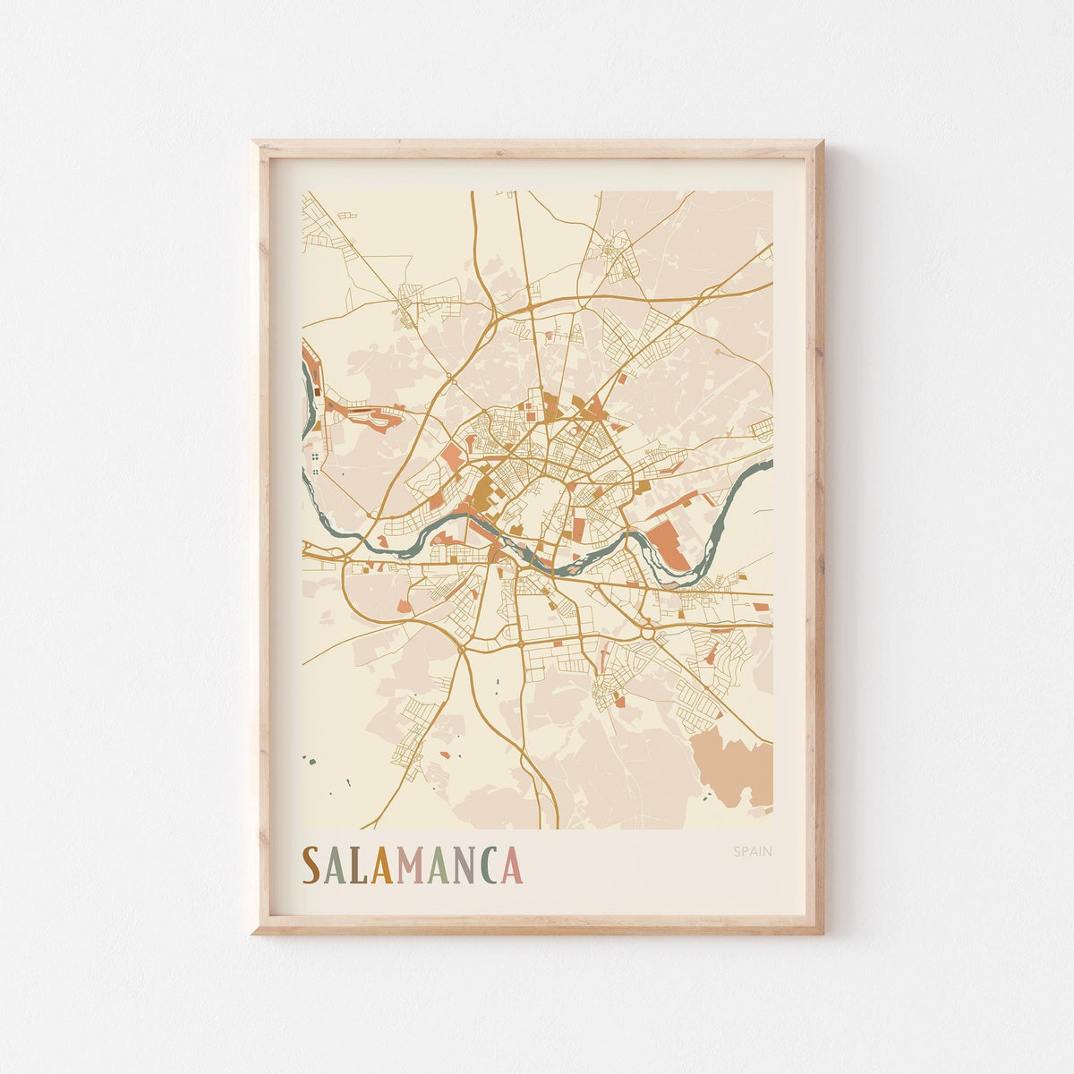 salamanca spain map poster - image 1