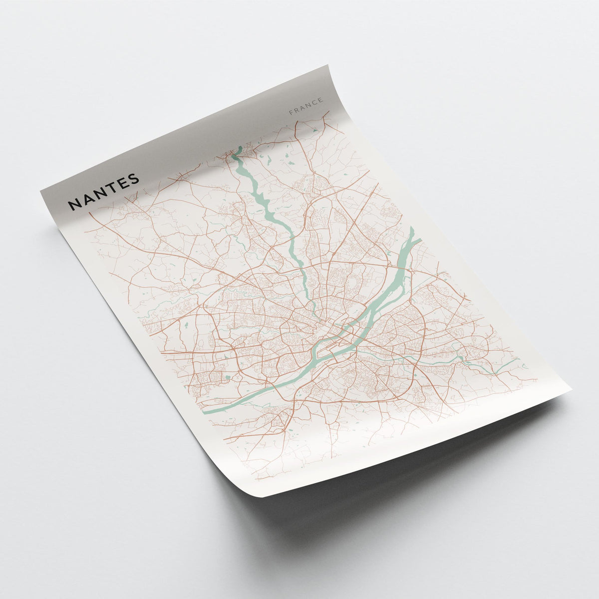 nantes france map poster - image 4