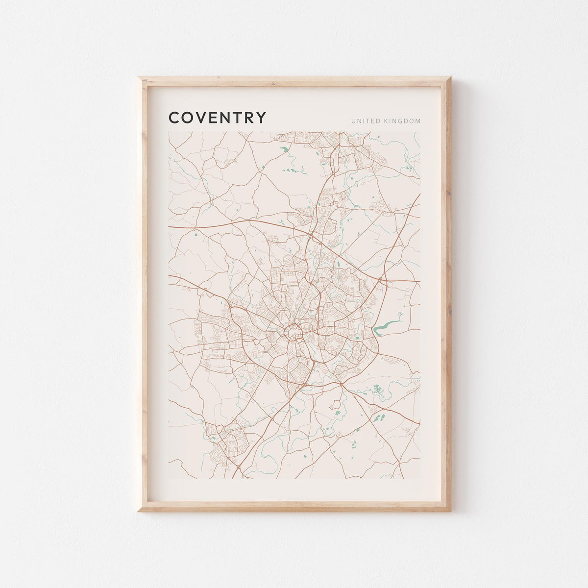coventry, united kingdom map poster - image 1