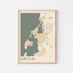 cartagena, colombia map poster - image 1