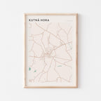 kutna hora czechia map poster - image 1