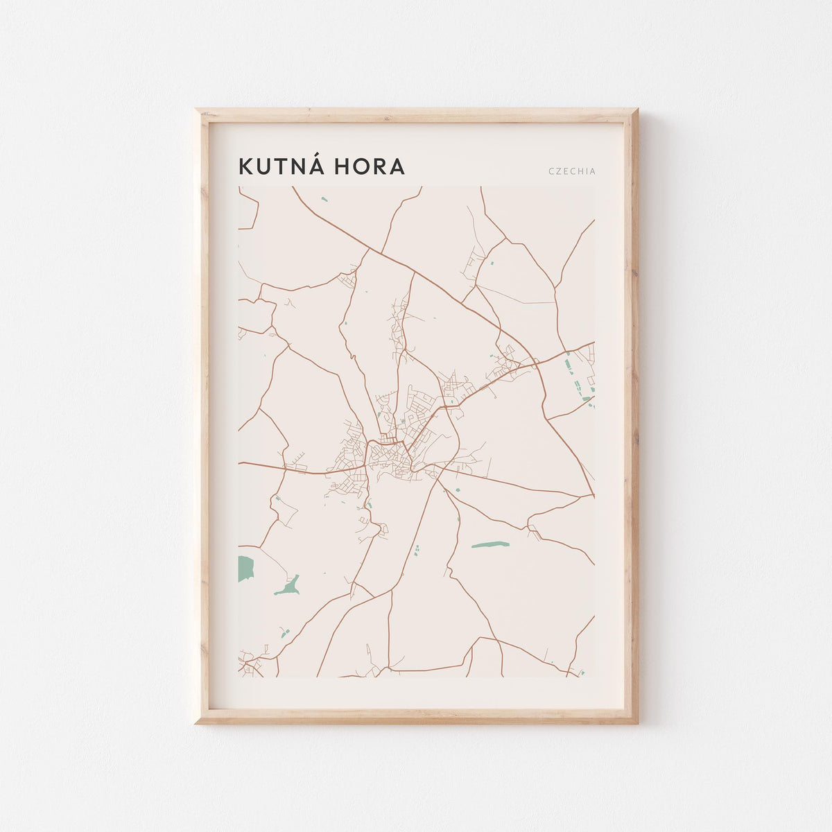 kutna hora czechia map poster - image 1