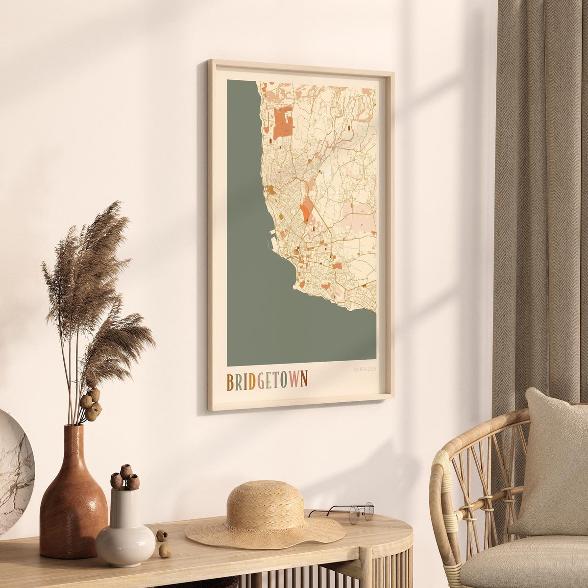 bridgetown, barbados map poster - image 2