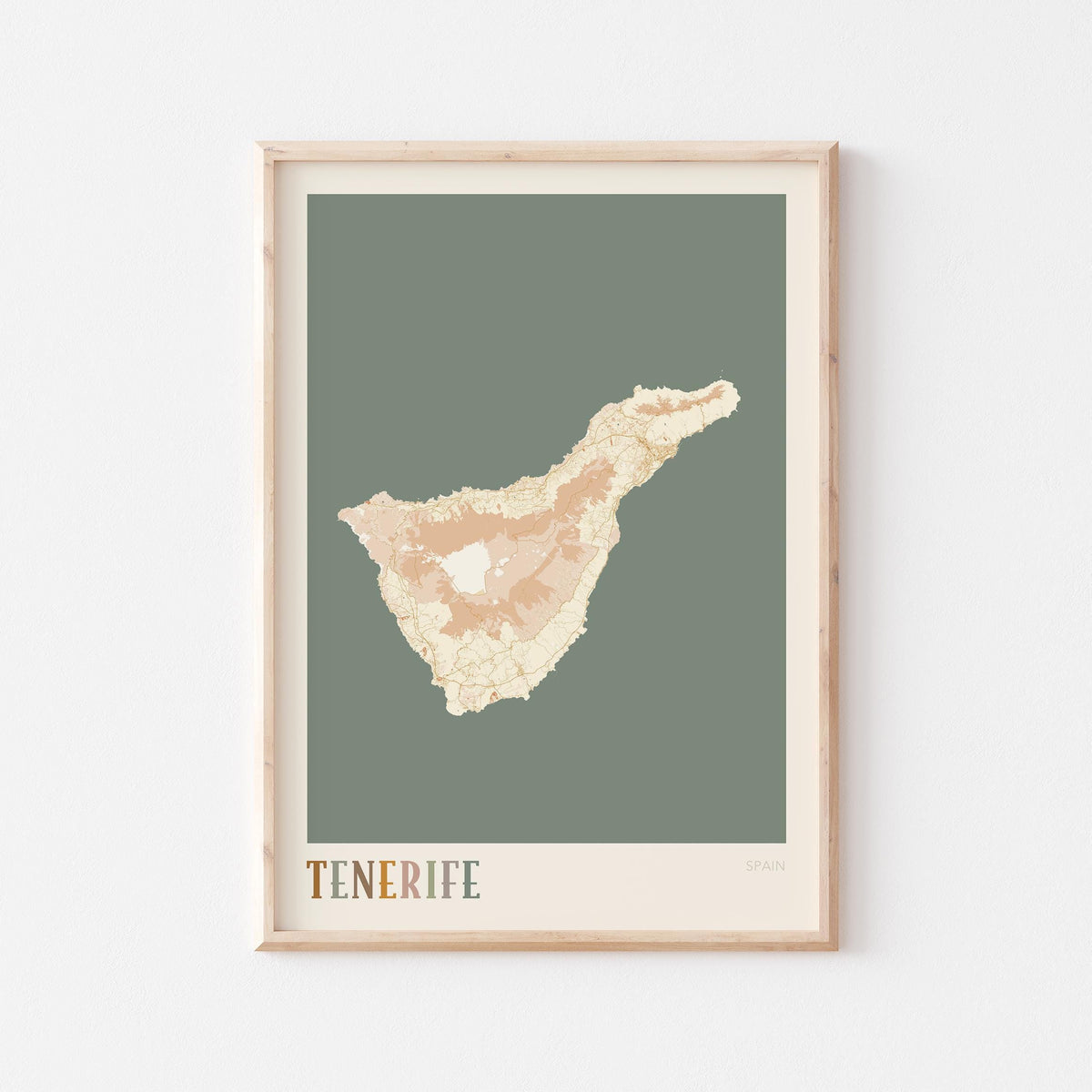 tenerife spain map poster - image 1