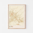 la paz, bolivia map poster - image 1