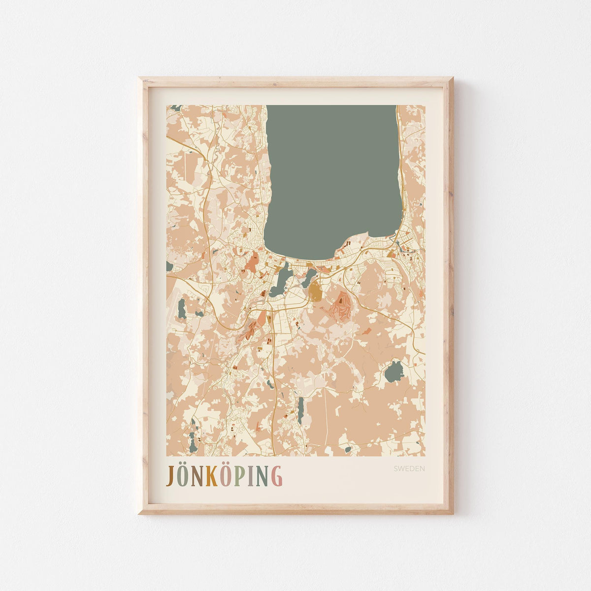 jonkoping sweden map poster - image 1