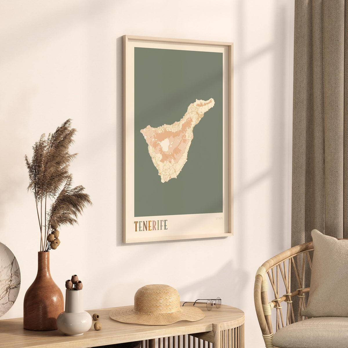 tenerife spain map poster - image 2