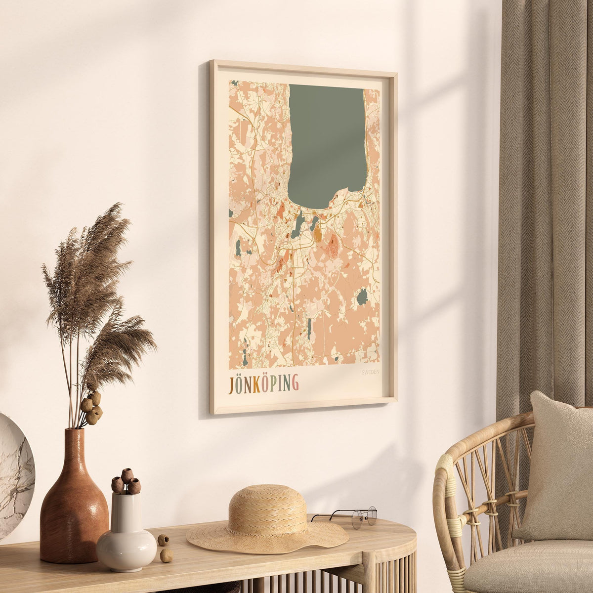 jonkoping sweden map poster - image 2