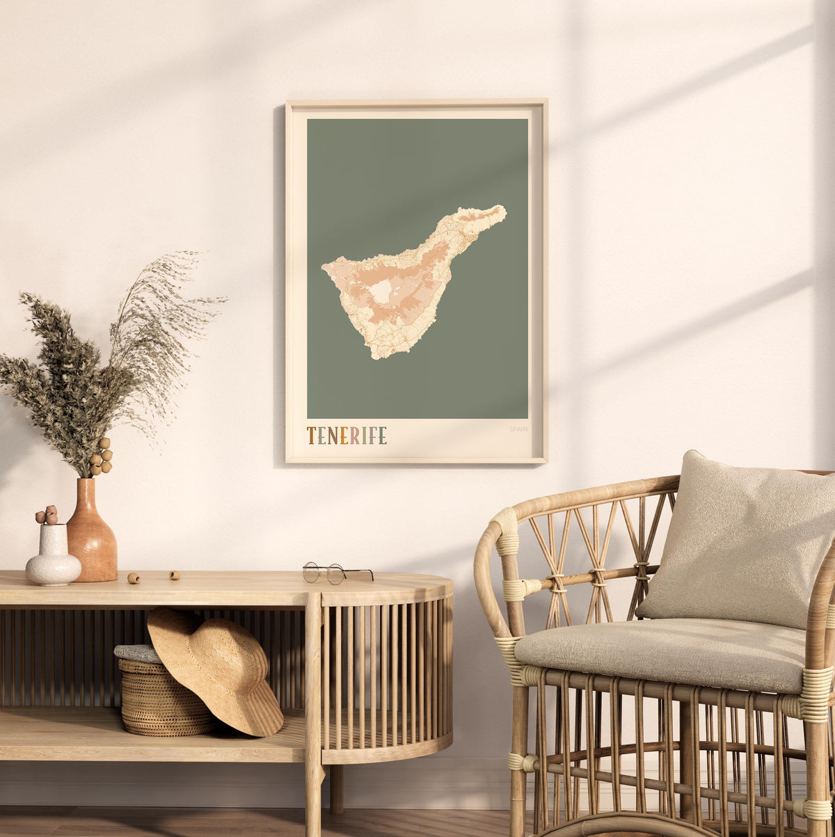 tenerife spain map poster - image 3