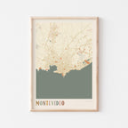 montevideo, uruguay map poster - image 1