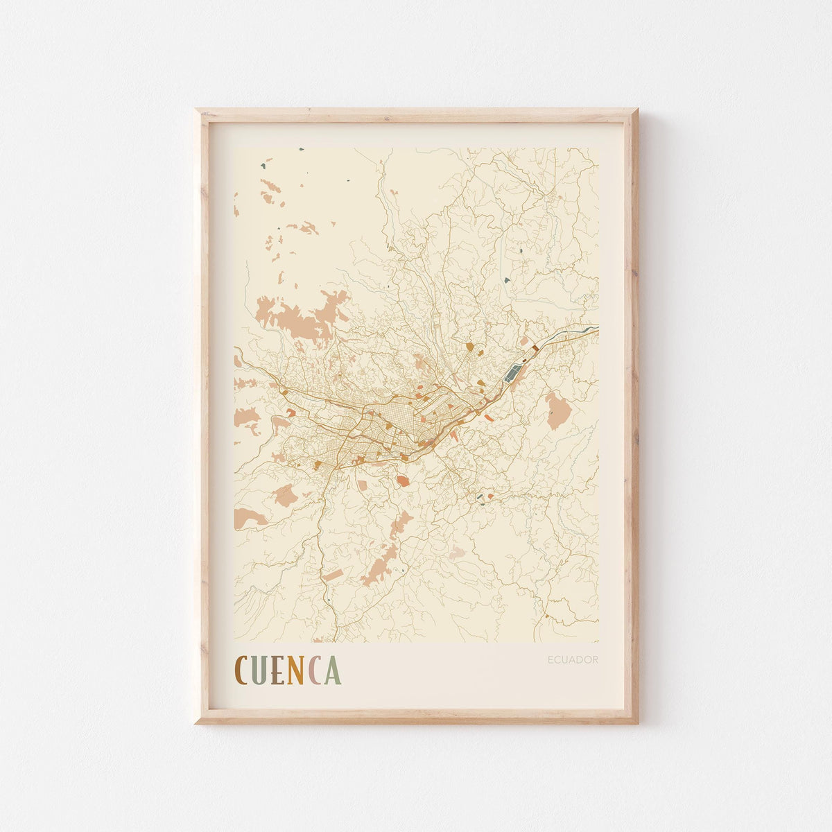 cuenca, ecuador map poster - image 1