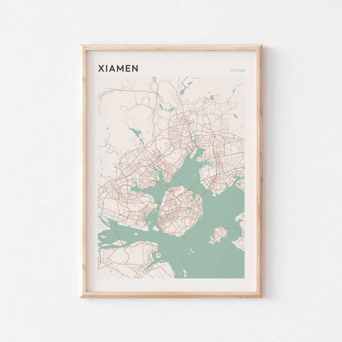 xiamen, china map poster - image 1