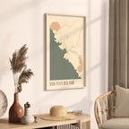 san juan del sur, nicaragua map poster - image 2