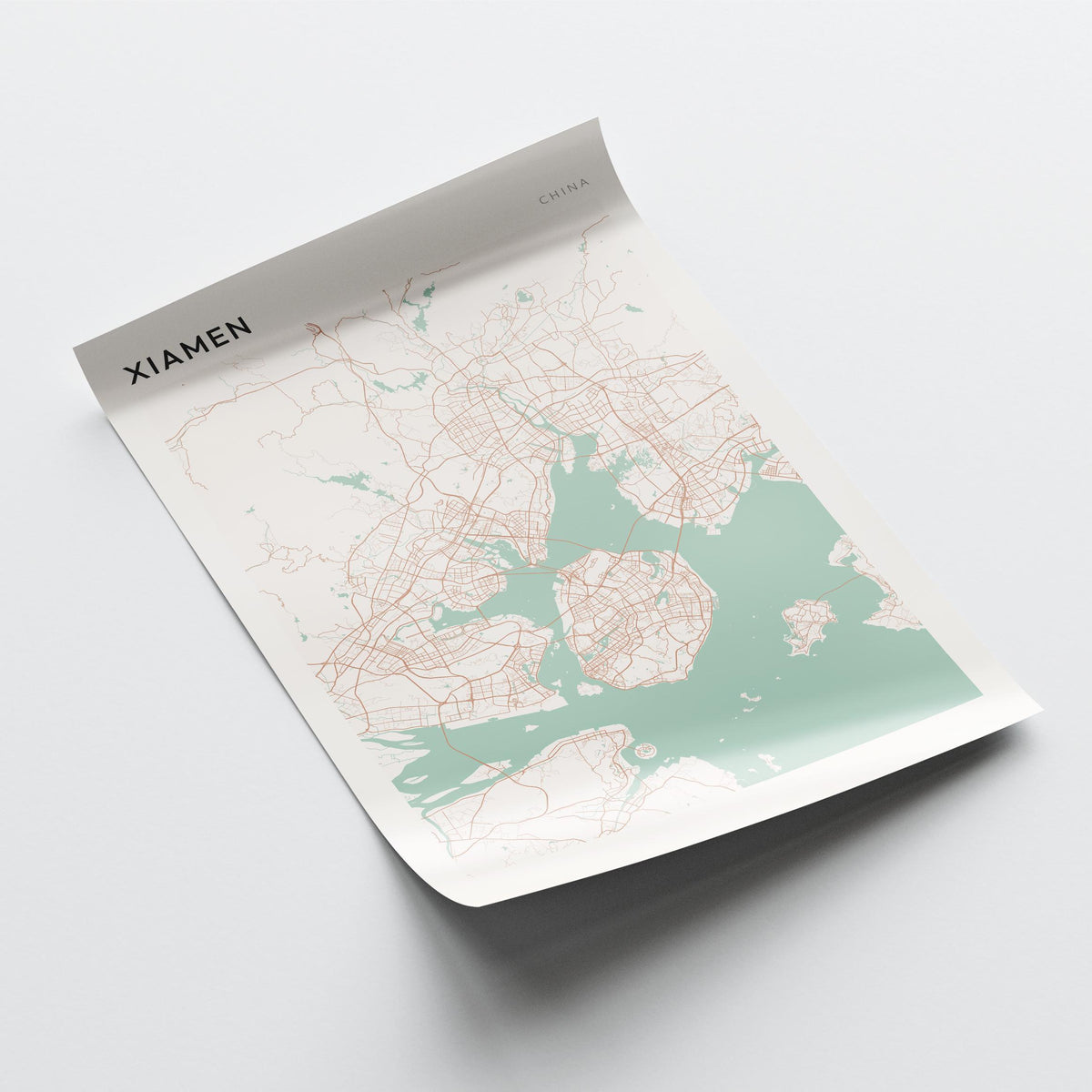 xiamen, china map poster - image 4
