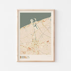 bruges belgium map poster - image 1