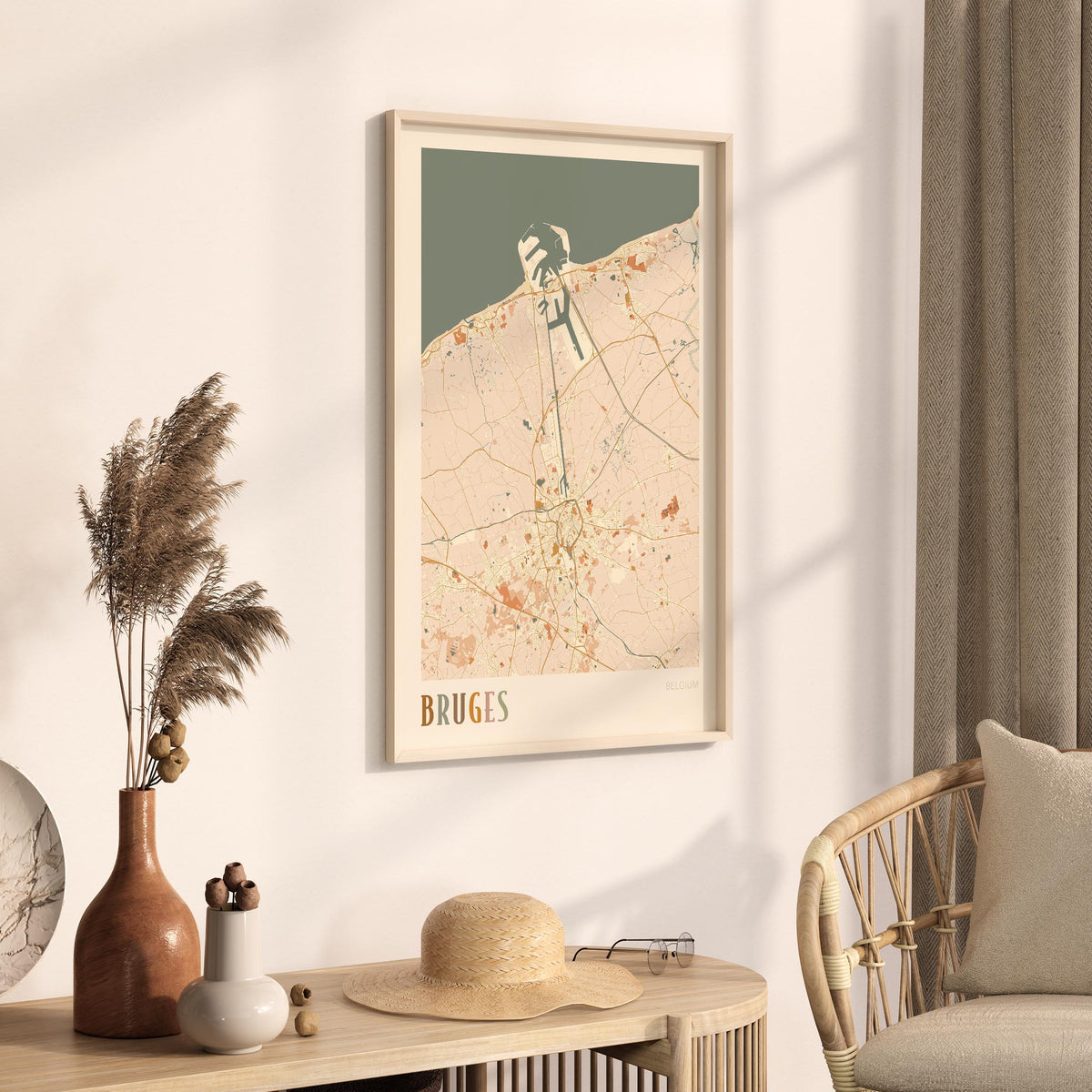 bruges belgium map poster - image 2