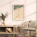 bruges belgium map poster - image 3