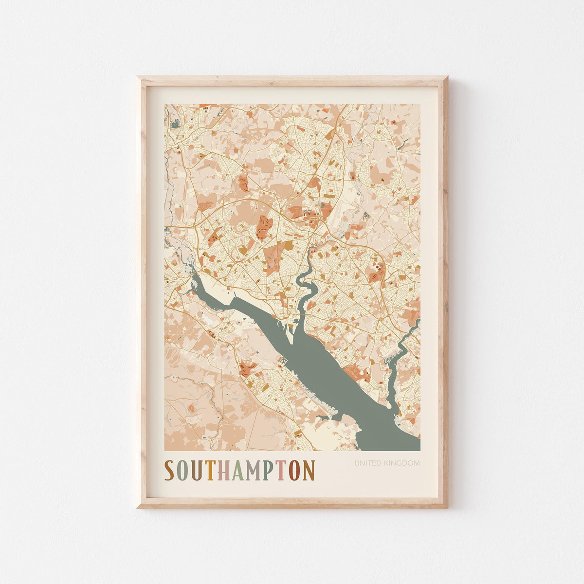 southampton, united kingdom map poster - image 1