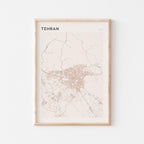 tehran, iran map poster - image 1