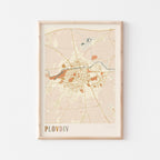 plovdiv bulgaria map poster - image 1