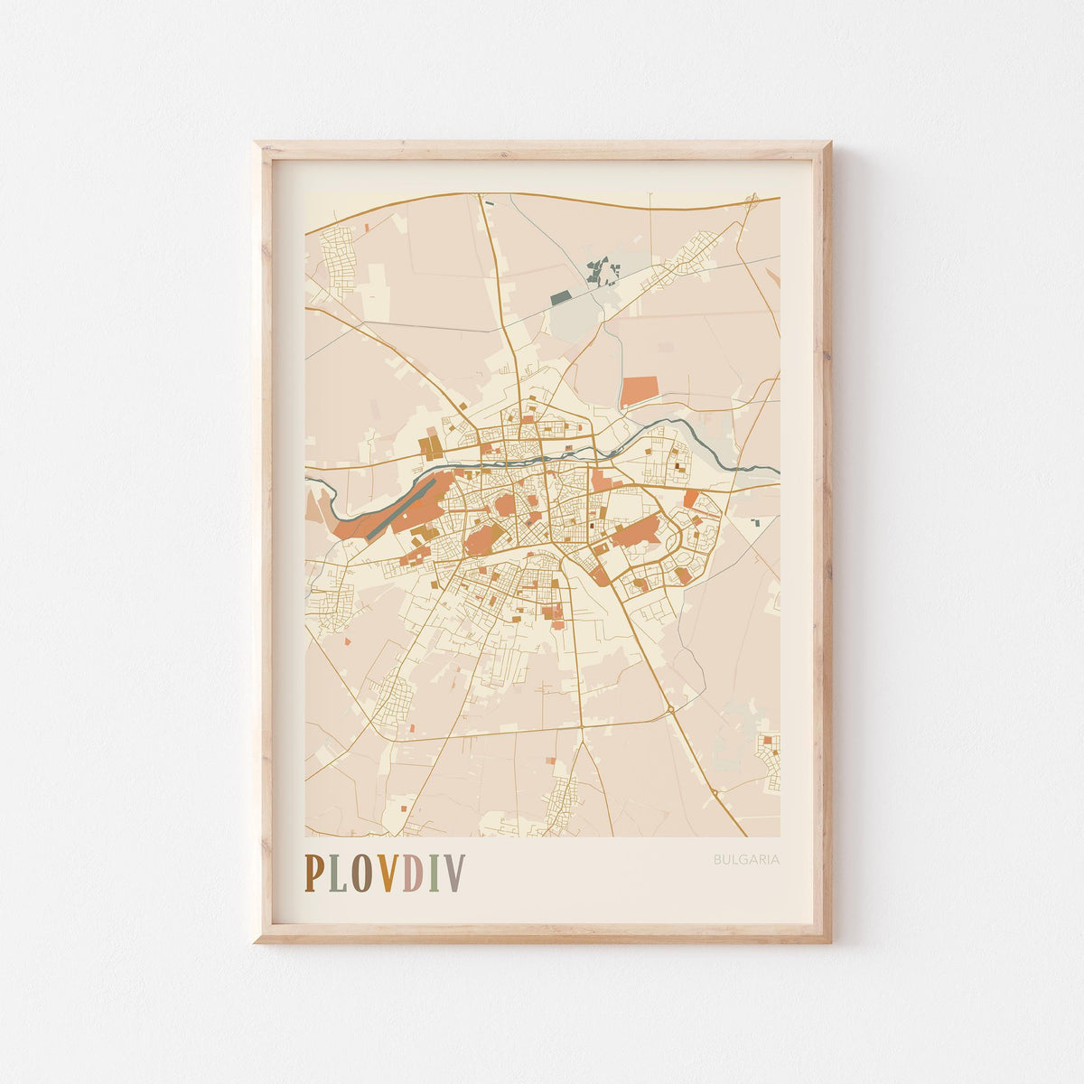 plovdiv bulgaria map poster - image 1