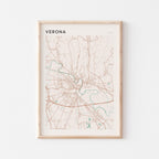 verona italy map poster - image 1