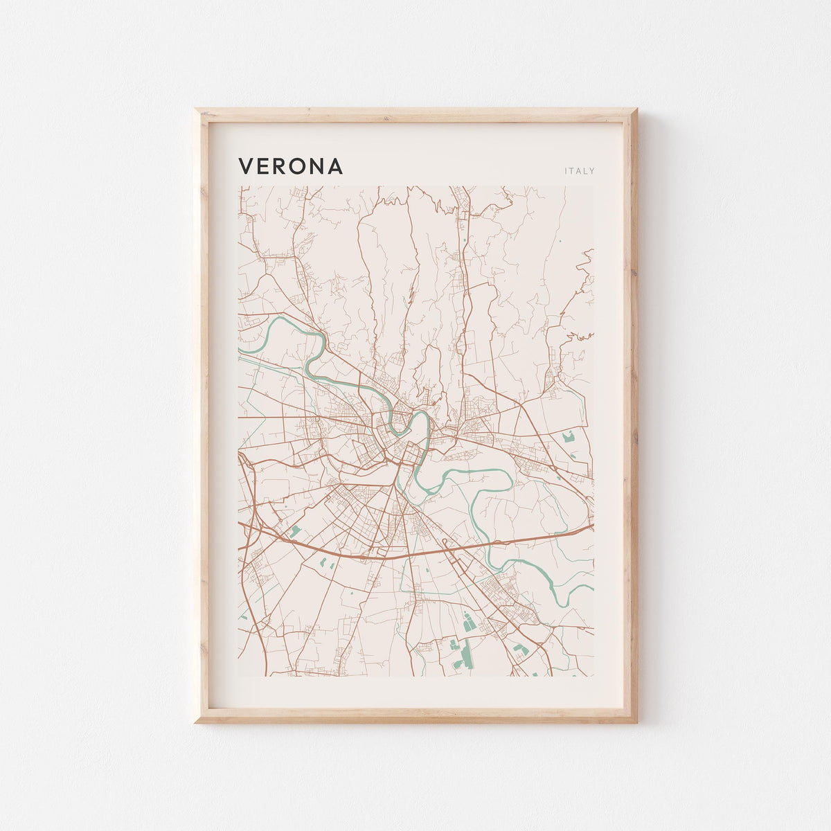 verona italy map poster - image 1