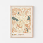 yekaterinburg russia map poster - image 1