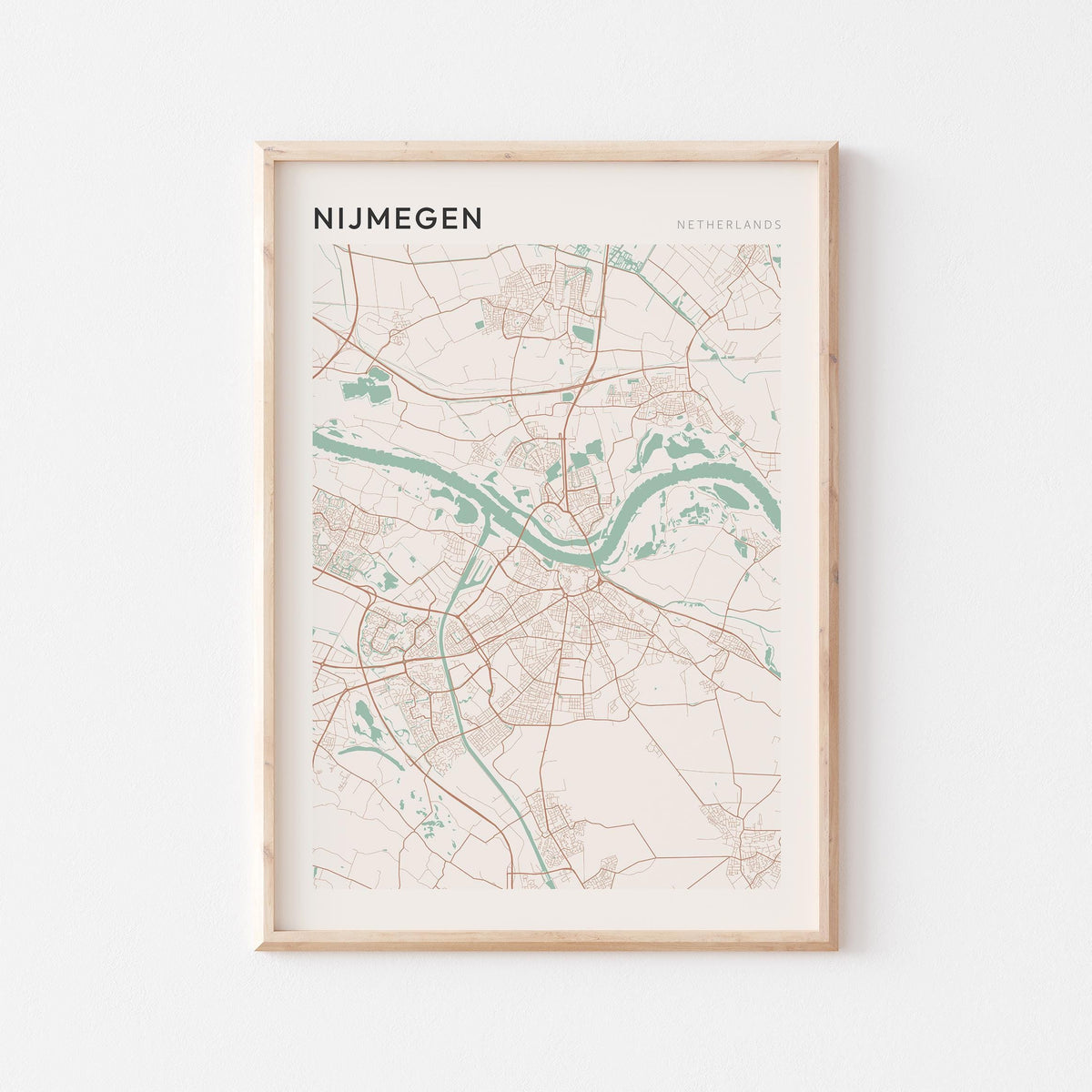 nijmegen netherlands map poster - image 1