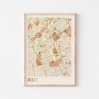 delft netherlands map poster - image 1