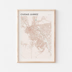 ciudad juarez, mexico map poster - image 1