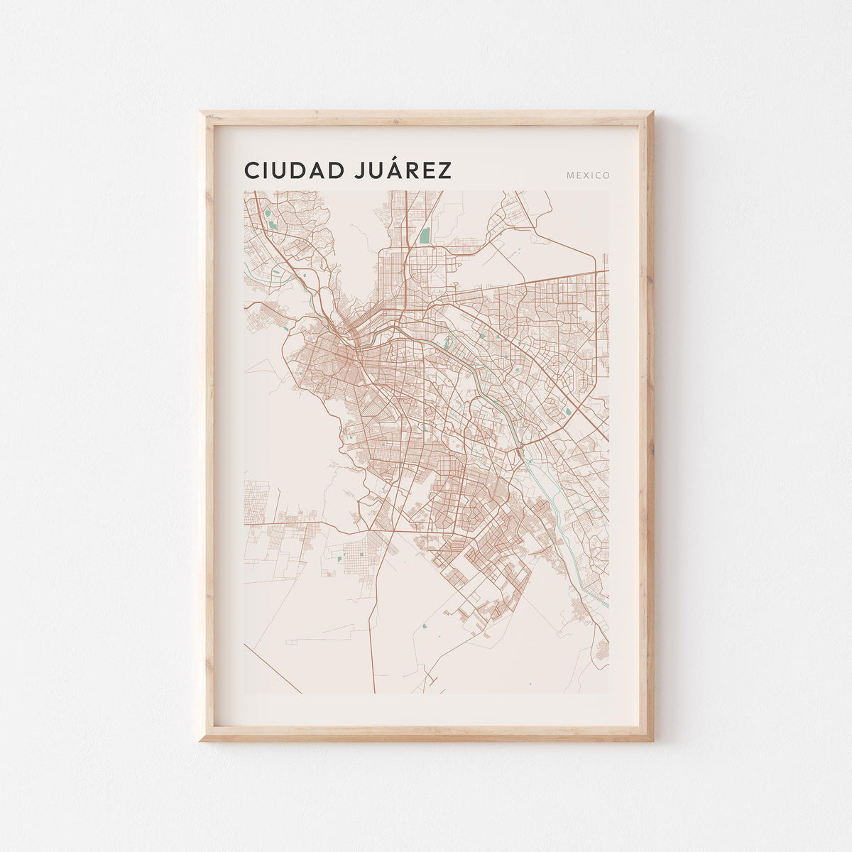 ciudad juarez, mexico map poster - image 1